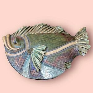 Hands On Design Vancouver Island Ceramic Fish Wall Art Iridescent Glaze Canada